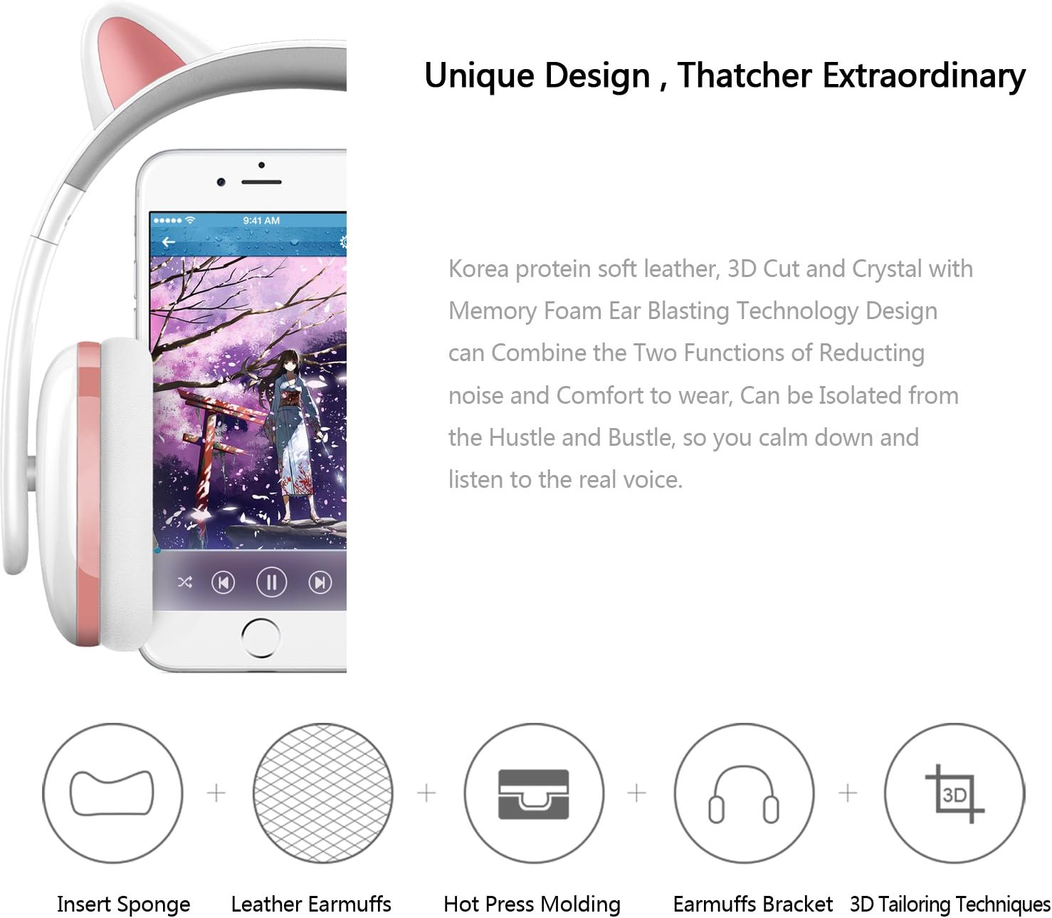 Tесh Dеаlѕ 🔥 Censi Music Headset Headphone Creative Cat Ear Stereo Over-Ear Game Gaming Bass Headset Noise Canceling Headband Earphone with MIC Rechargeable Port for Bluetooth 4.0 Device (White, Blutooth) 60% оƒƒ Dіѕсоunt Censi Music Headset Headphone Creative Cat Ear Stereo Over-Ear Game Gaming Bass Headset Noise Canceling Headband Earphone with MIC Rechargeable Port for Bluetooth 4.0 Device (White, Blutooth)