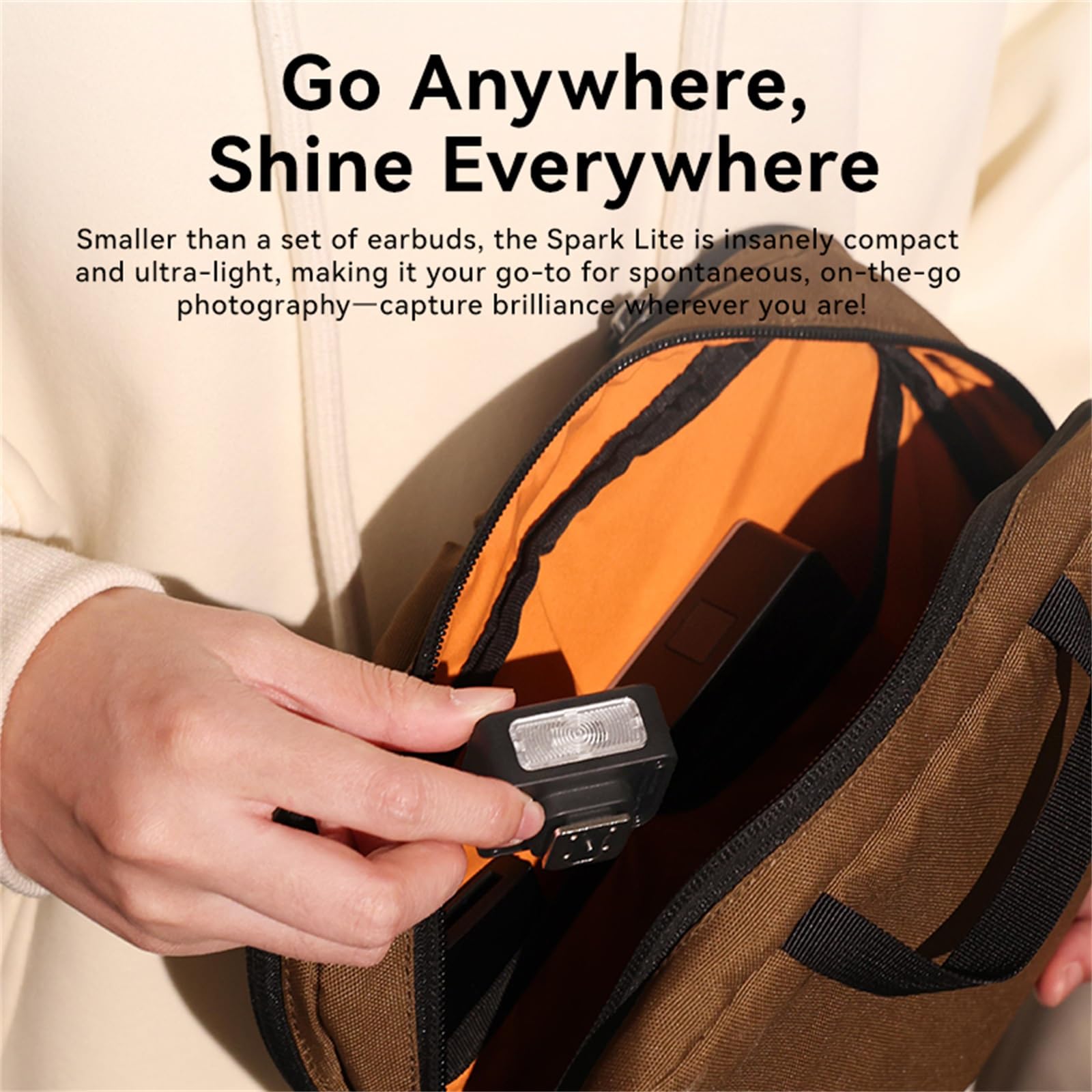 ULANZI SL01 Mini Flash Speedlite, GN8 6500K Camera Flash Light for Canon Fuji Sony Nikon and Other SLR Digital Compact Micro Single Retro Camera, 4 Power Level Mini Camera Flash Speedlight Photography