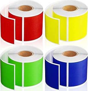 Marspark Colored Labels Stickers 3 x 2 Inch Rectangular Color Coding Lab...