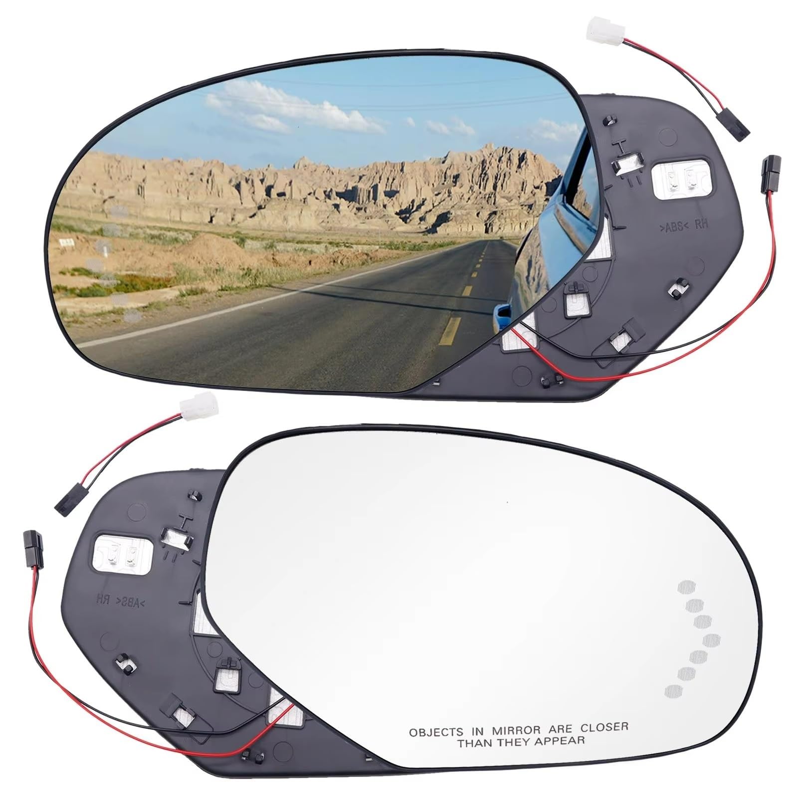 Verre Chauffant RéTroviseur Compatible Avec C&evrolet Pour Silverado 3500 HD 2008-2013 Pour Suburban 2500 2007-2013 Verre De Rétroviseur Latéral Chauffant GM1325138 15886196