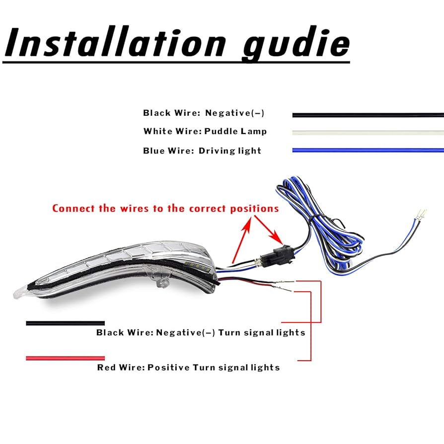 Amazon.com: PGONE Dynamic Sequential Blink LED Side Mirror