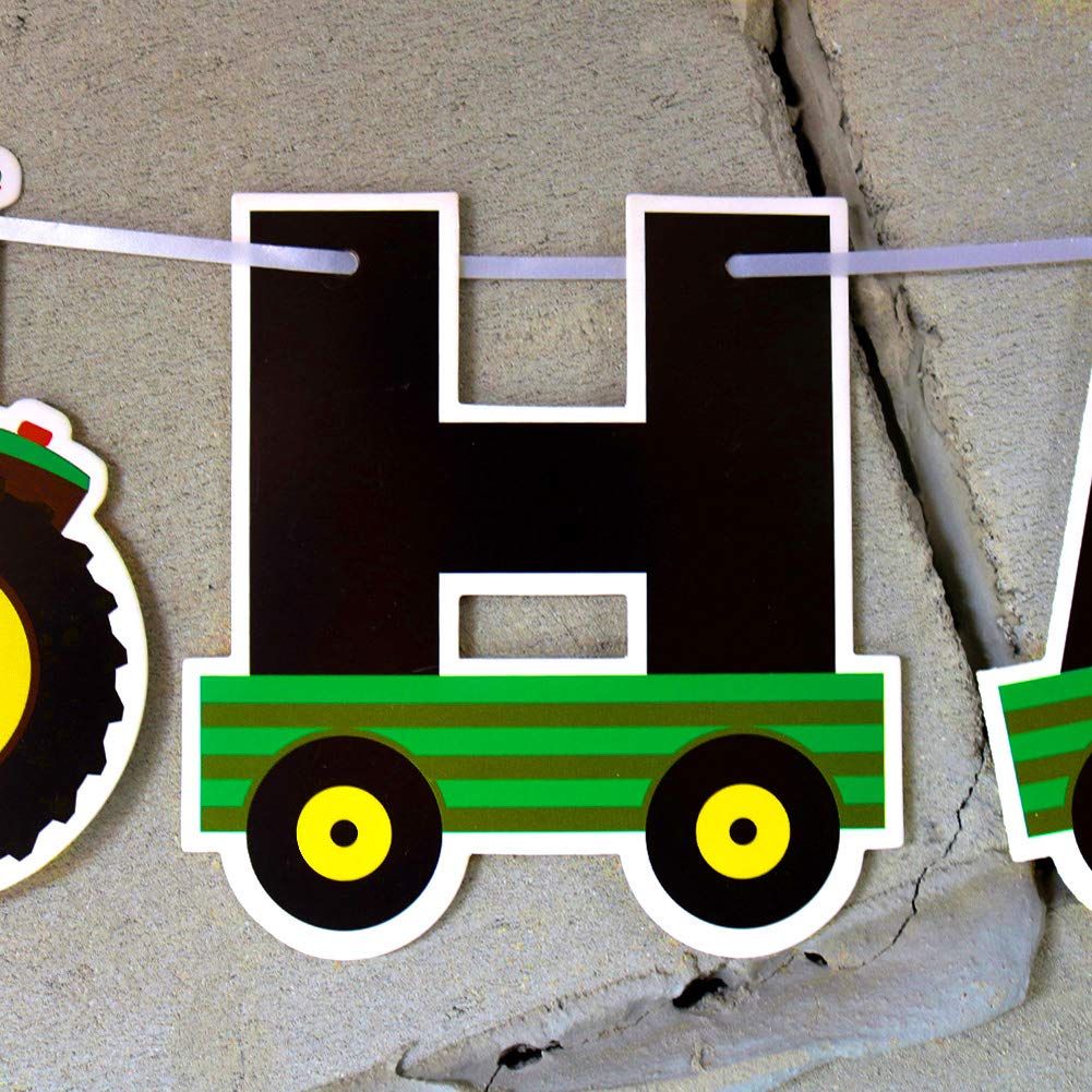 Decoraciones De Cupleaños De Tractor Para Niño, Telón De Fondo De