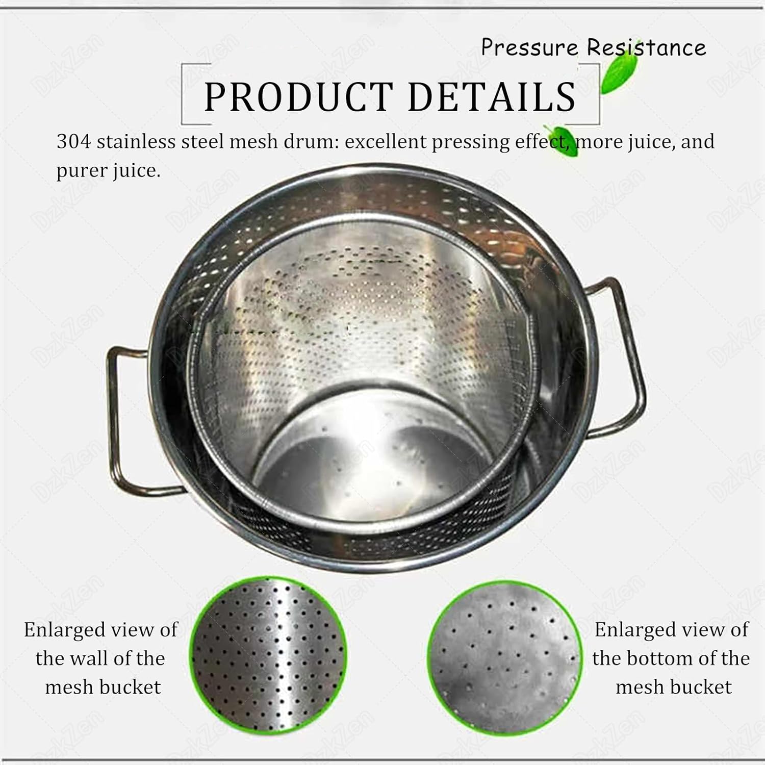 Fruit Press, Fruit Wine Press, Manual Household Press, Stainless Steel Cider Press with Hydraulics, for Making Cider, Wine and Cider 22L