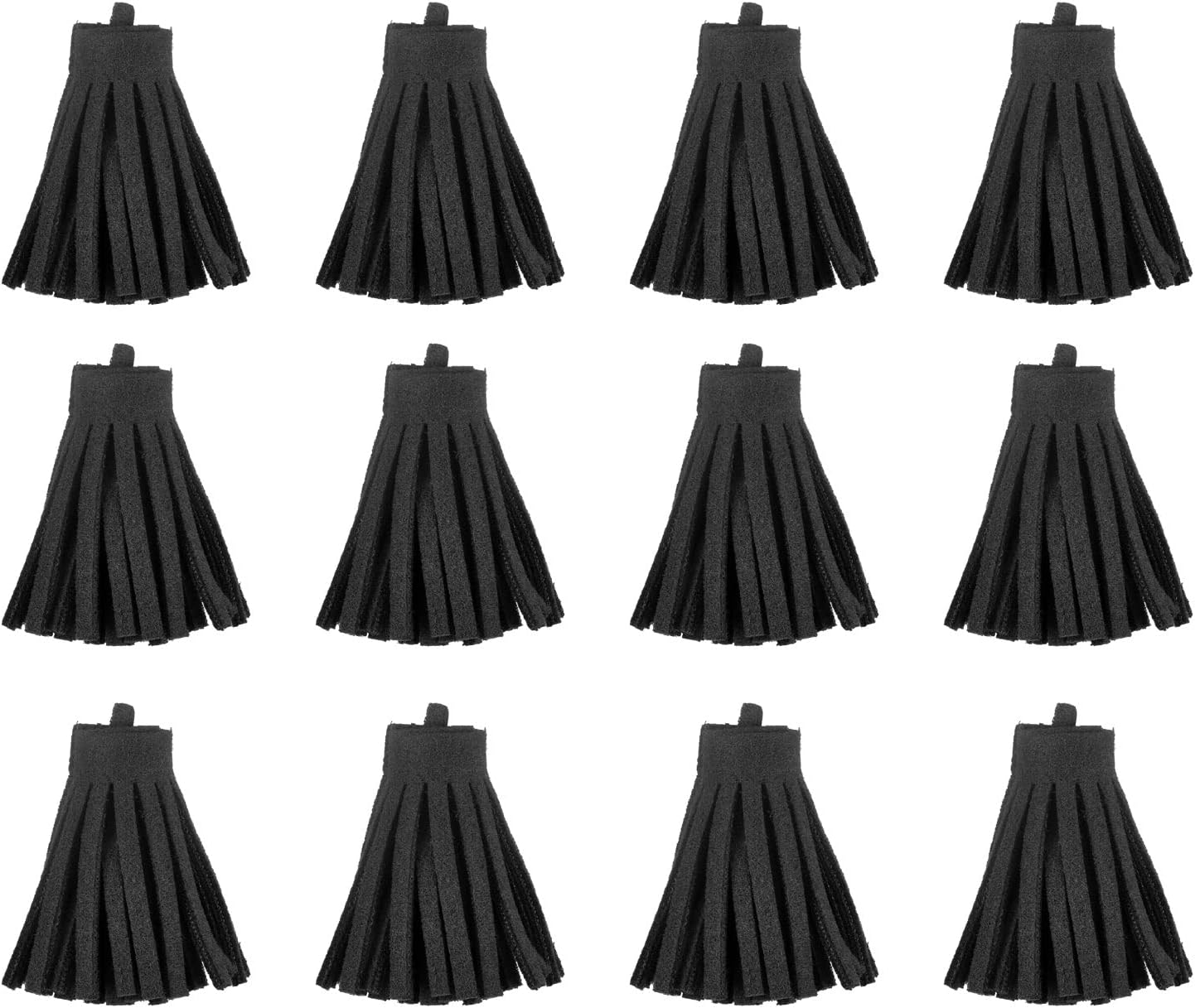 HARFINGTON 12Pcs Leather Tassel Keychain Charm Bulk for