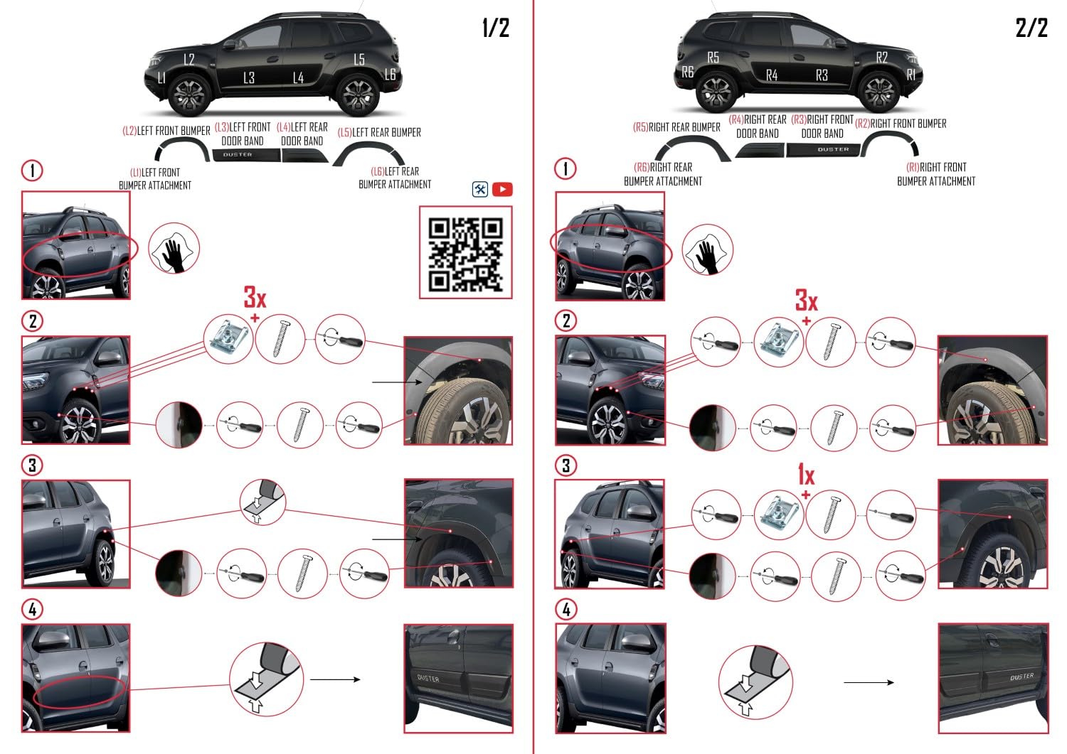 Nettoyeur Haute Pression Parkside Buses De Lave-glace Pour Dodge Durango 2011-2019 - Lot De 2 Pièces, Référence Mopar 68269108AA Buses Pare-brise