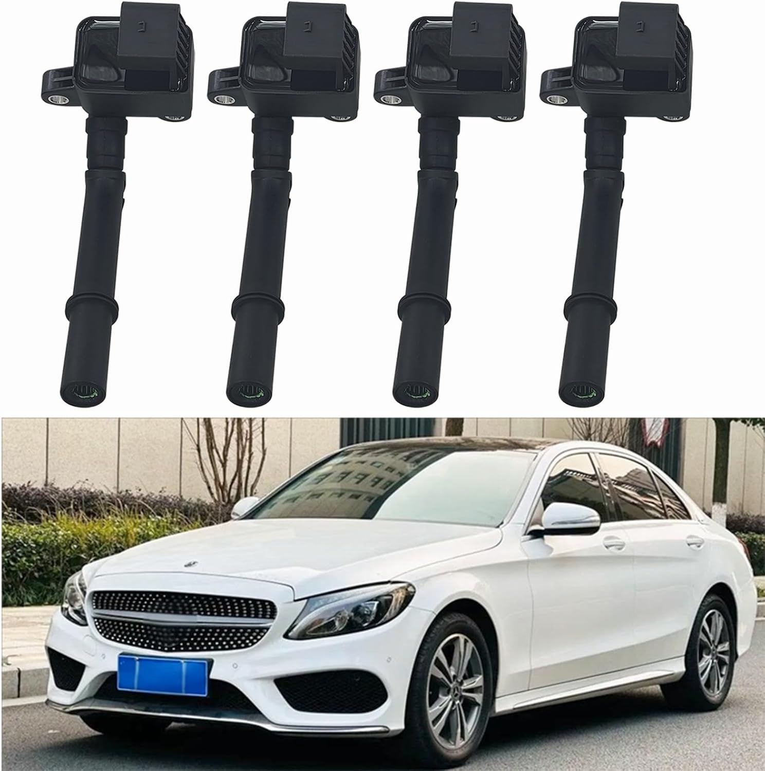 SHOWSEN UF887 4PCS Ignition Coil Pack Compatible with 2019-2023 Mercedes-Benz A220 C300 CLA250 A35 AMG E350 GLA250 GLA35 GLB250 GLC300 GLE350 ，4 2.0L Replacement 2649061200 2649060200