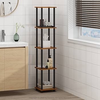 Amazon.com: FURINNO Turn-N-Tube 5-Tier Corner Square Rack