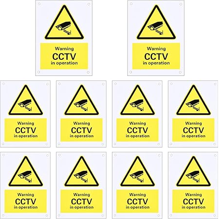 Cartelli 'Area Videosorvegliata' GDPR 2020 - Confezione Da 6 Adesivi 14,8x10,5 Cm Per Negozi E Proprietà Privata