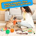 Puppy Toys, 9 Pack Puppy Chew Toys for Teething, Small Dog Toys with Cute Squeak Dog Toys, Ball and More Rope Dog Chew Toys for Small Dogs