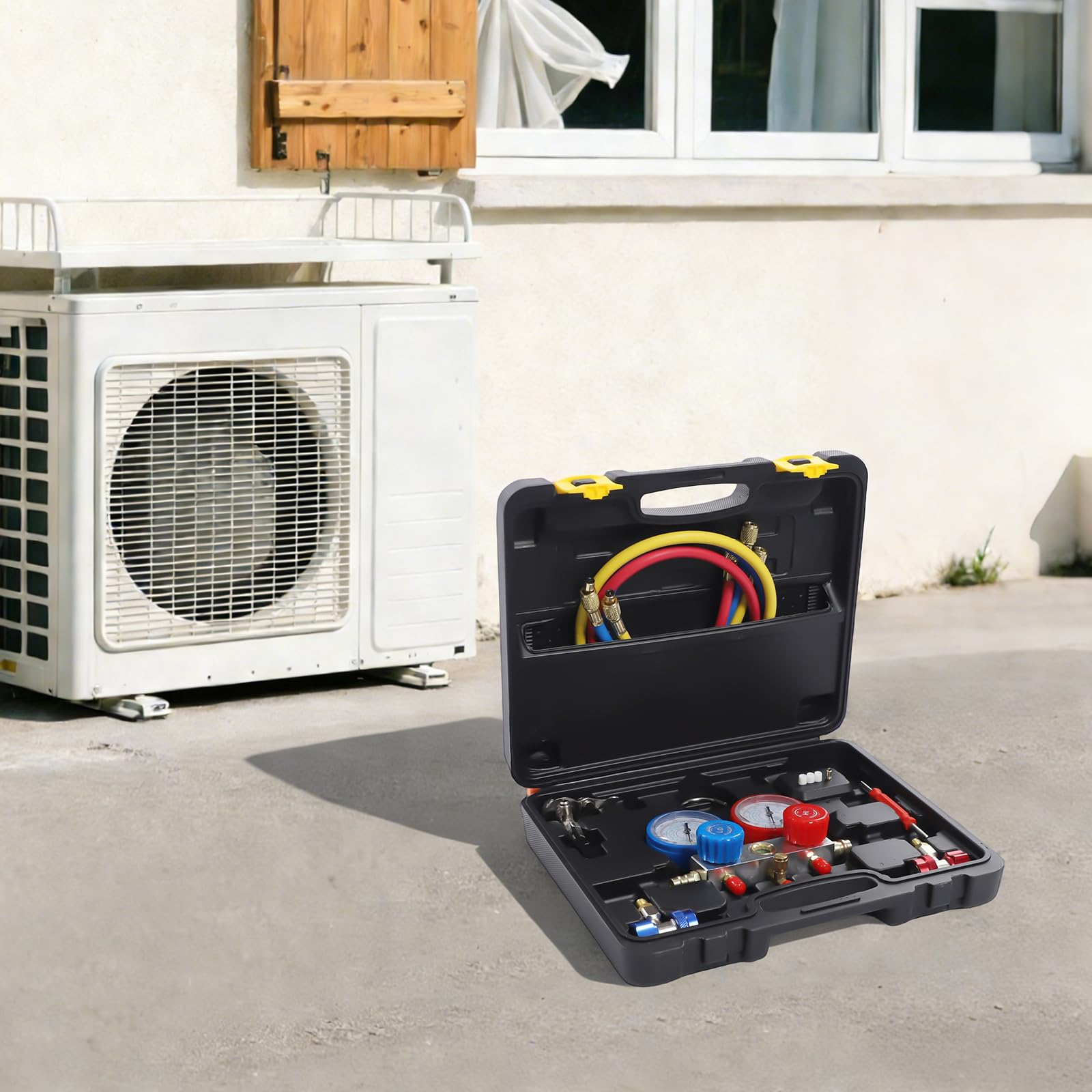 Set di attrezzi per aria condizionata, refrigerante R134A, R410A, manifold, strumenti diagnostici AC, condizionatori d'aria