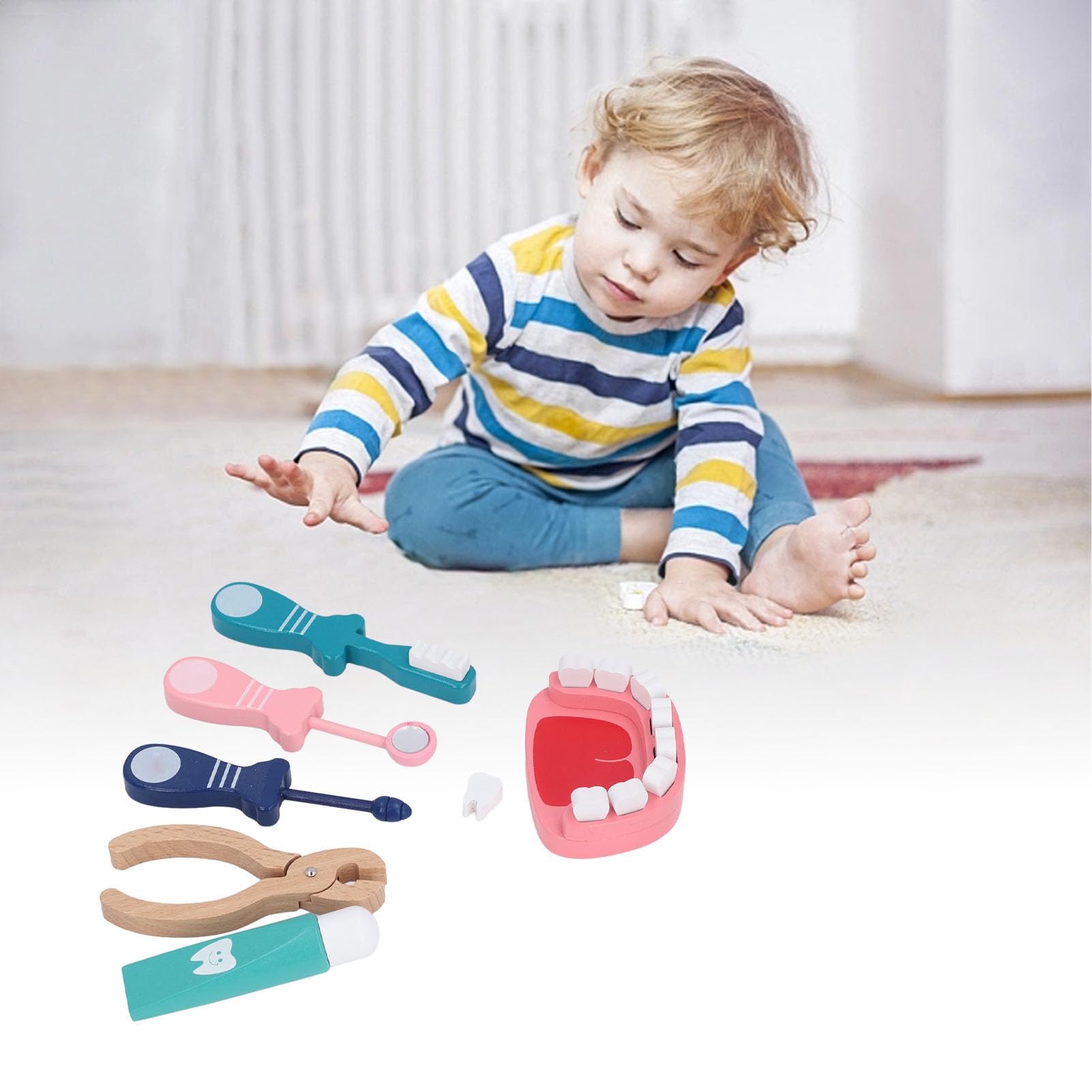 Doctor Playset Kids, Preschool Medical Kit Educational Simulation Imaginative Development Doctor Pretend Set for Girls Boys (Dentistry)