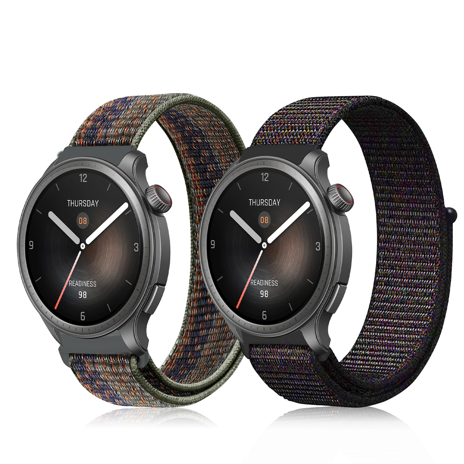 Bracelet Nylon 22mm Magnétique Pour Amazfit Bip 6/Balance/GTR 4 Etc. - Remplacement Réglable, Confortable - 2