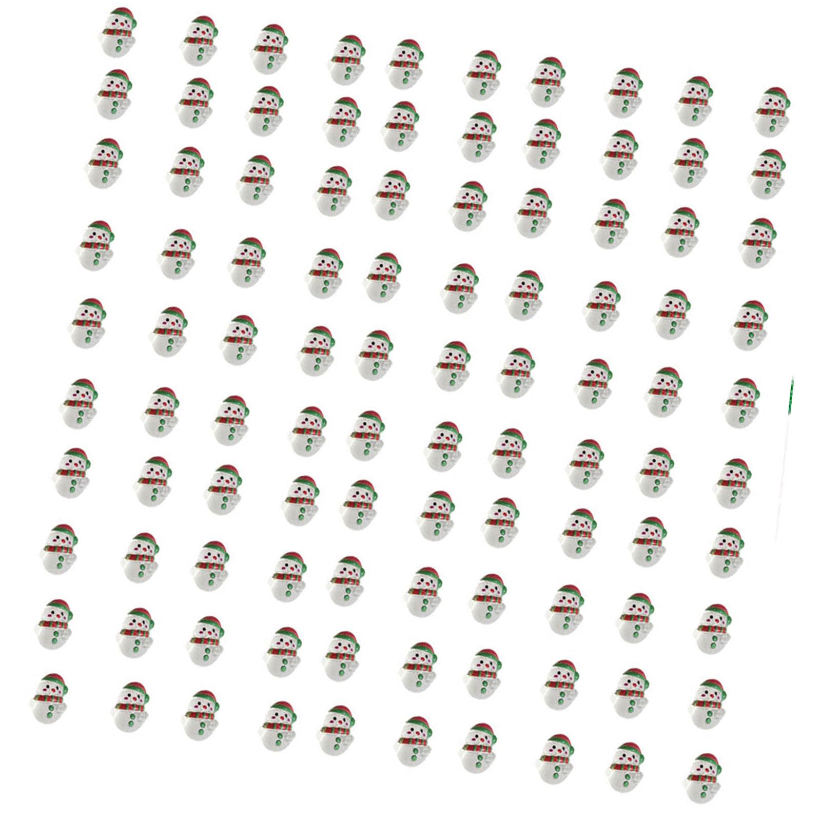 Tsophreniq 100Pcs Christmas Snowman Beads for Holiday Tree Decoration 16x20mm Acrylic Beads for Bracelets Jewelry Making Project Acrylic