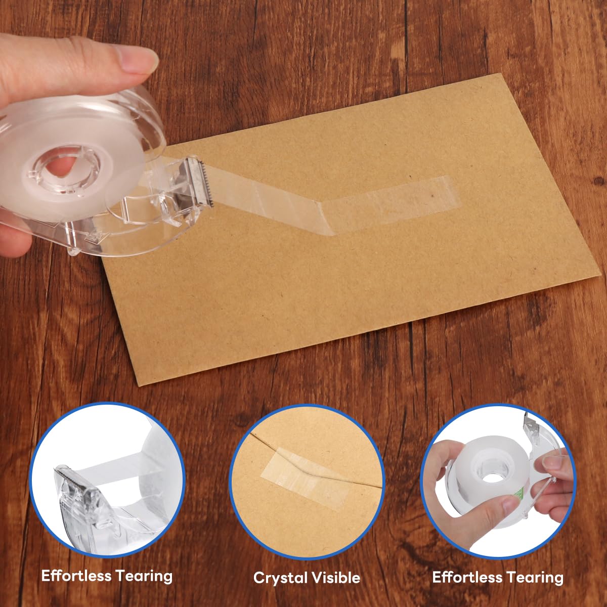 Ruban Adhésif Transparent 10 Rouleaux 5m Prédécoupé Ruban Adhésif Coloré Jimkply - Lot De 10 Rouleaux 5m X 6mm Fourniture Bureau Papeterie