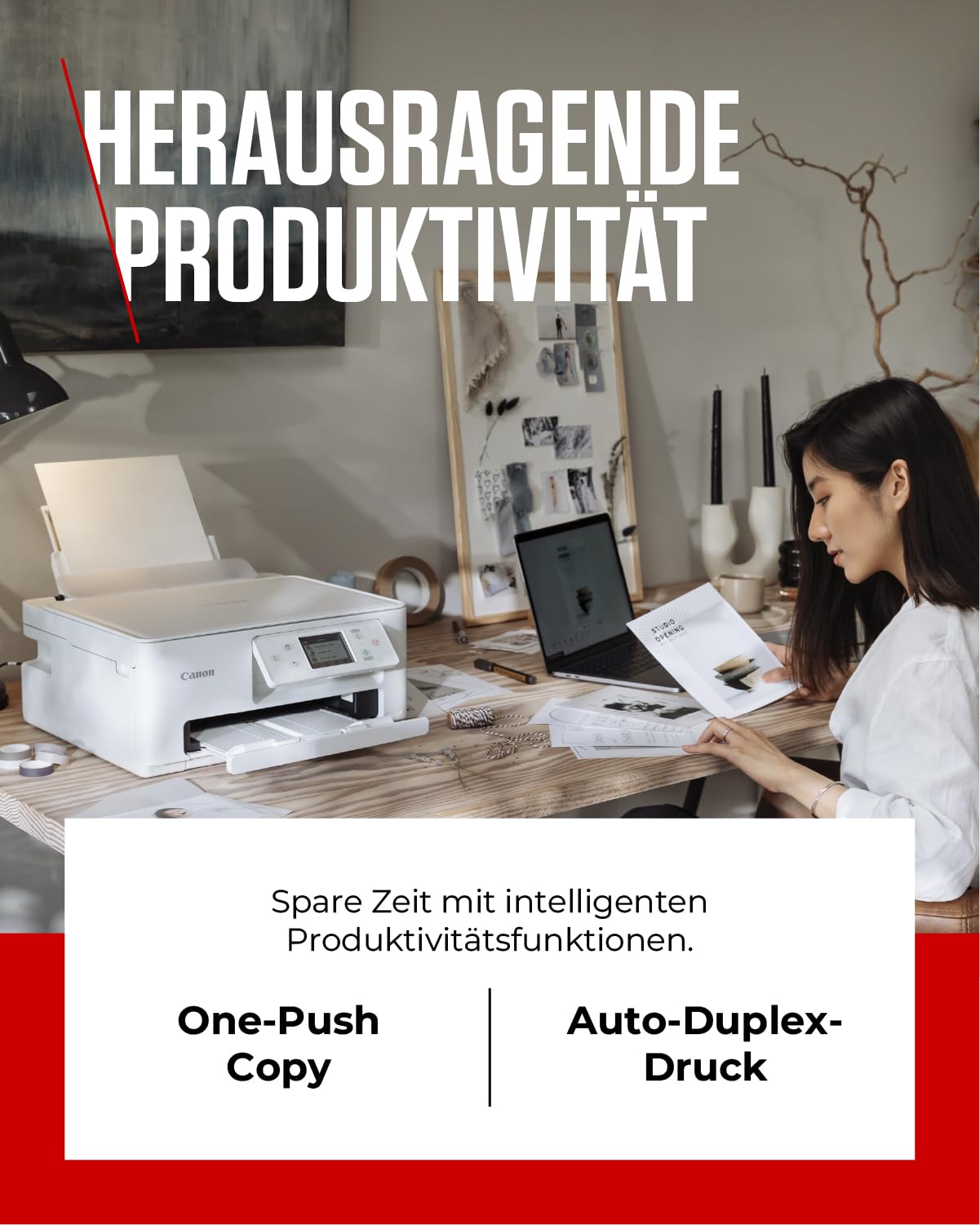 Canon PIXMA TS7650i Multifunktionsdrucker 3in1 Tintenstrahl A4 Touch LCD WLAN Duplexdruck Weiß