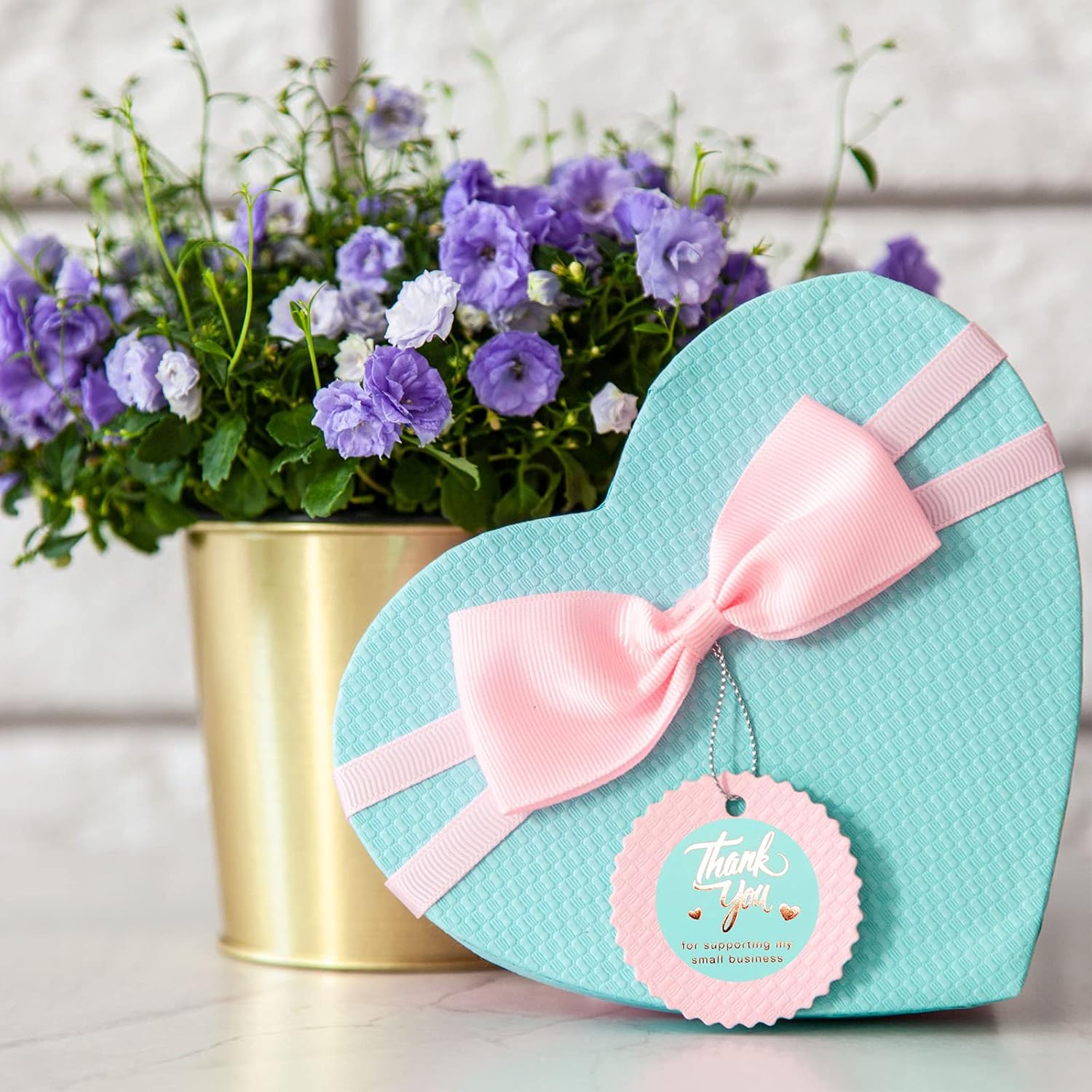 Thank You Stickers, 500pcs Customized Round Labels with 4 Designs, Blue & Gold Foil, Business Gift Packaging Decoration, 1.5" Diameter - Image 3