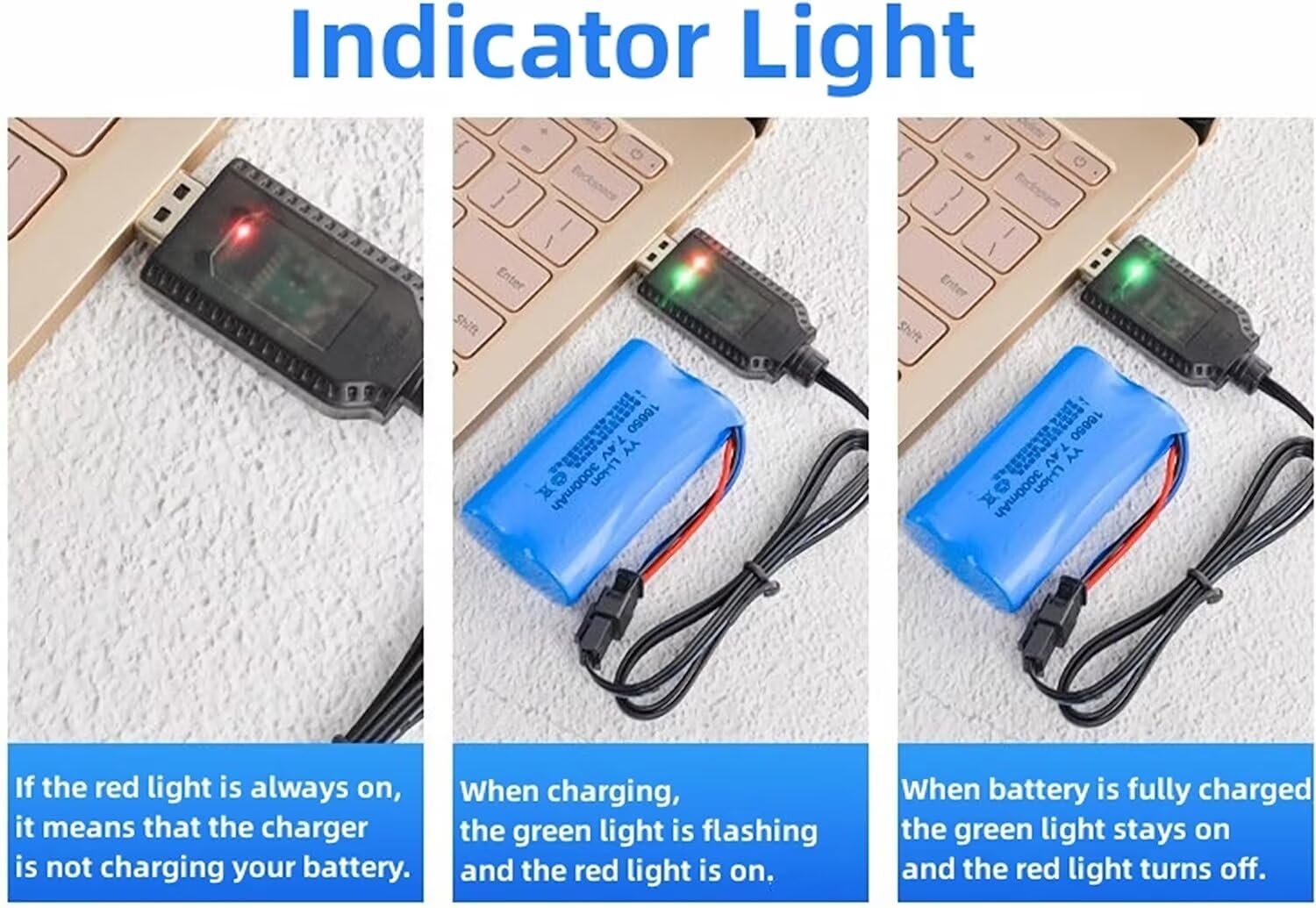 4.8V LiPo Batteria USB Cavo di Ricarica con JST 2 pin Plug Compatibile Universale RC Auto/RC Aereo/RC Serbatoio/RC Barca altri giocattoli telecomandati per 4.8V LiPo Batteria (1