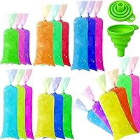 Vista 8 de 1002 bolsas de helado desechables para helados con embudo de silicona, bolsa de dulces de 3 tamaños para hacer yogur, 2 x 12 pulgadas, 3 x 12