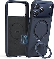 Vista 14 de TORRAS OStand Q3 - Funda de silicona líquida para iPhone 16 Pro con soporte magnético de giro de 360 grados con control de cámara, compatible