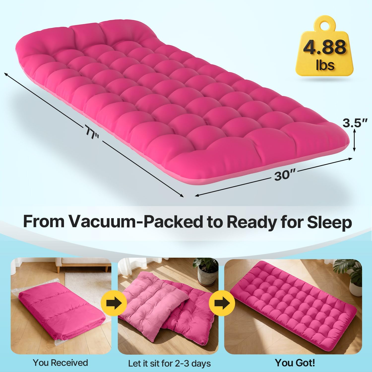 Slendor XXL Folding Camping Cot for Adults with Mattress Pillow Carry Bag, 32 inch Extra Wide Portable Sleeping Cot, 900LBS Support Outdoor Cot Bed for Office Nap Beach Travel RV