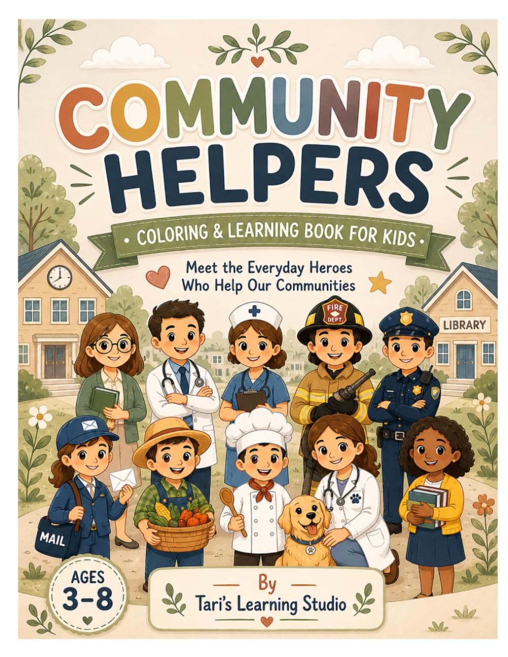 Community Helpers Coloring Book: Coloring and Early Learning Activities for Ages 3–8