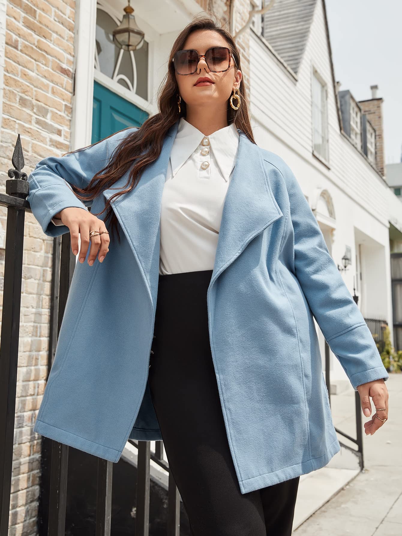 raglan sleeve coats plus size