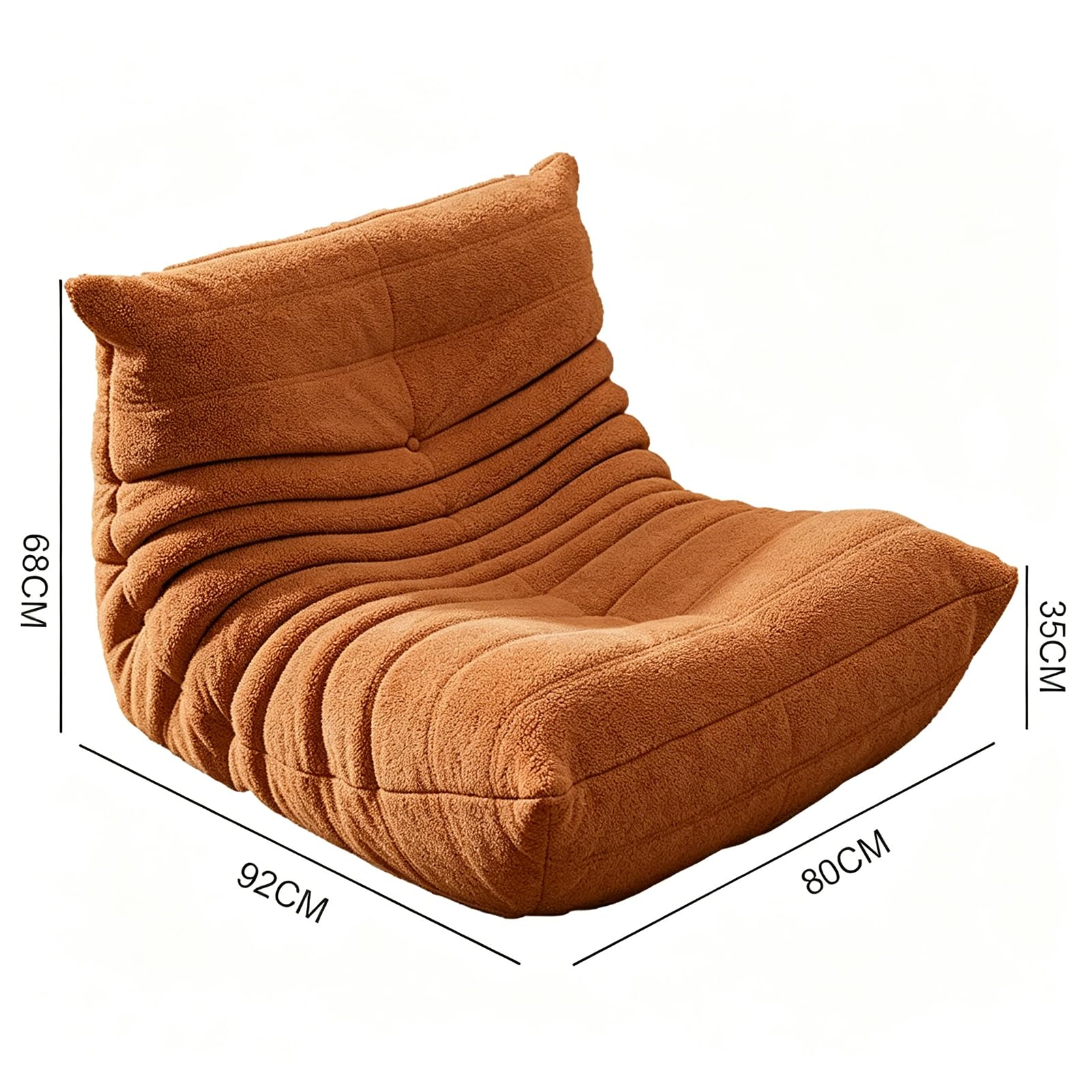 Fauteuil Togo, Fauteuil Poire d'angle, Canapé d'angle Confortable, Lounge Ergonomique en Mousse, pour Salon, Chambre, dortoir, Salon, Bureau