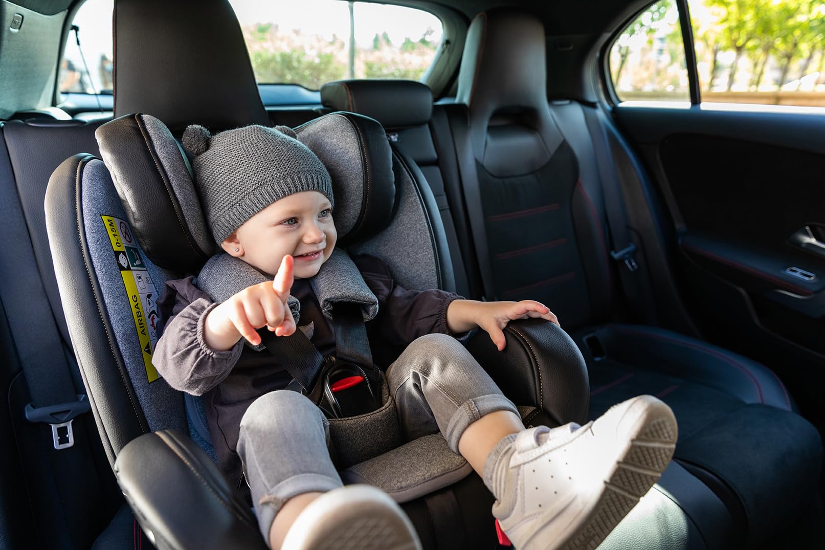 Casualplay Silla de coche bebe giratoria Norai Isize con isofix y pata de apoyo, grupo 0 1 2 de 0 a 4 años o de 40 a 105 cm y dispositivo lateral activo ASP, rojo