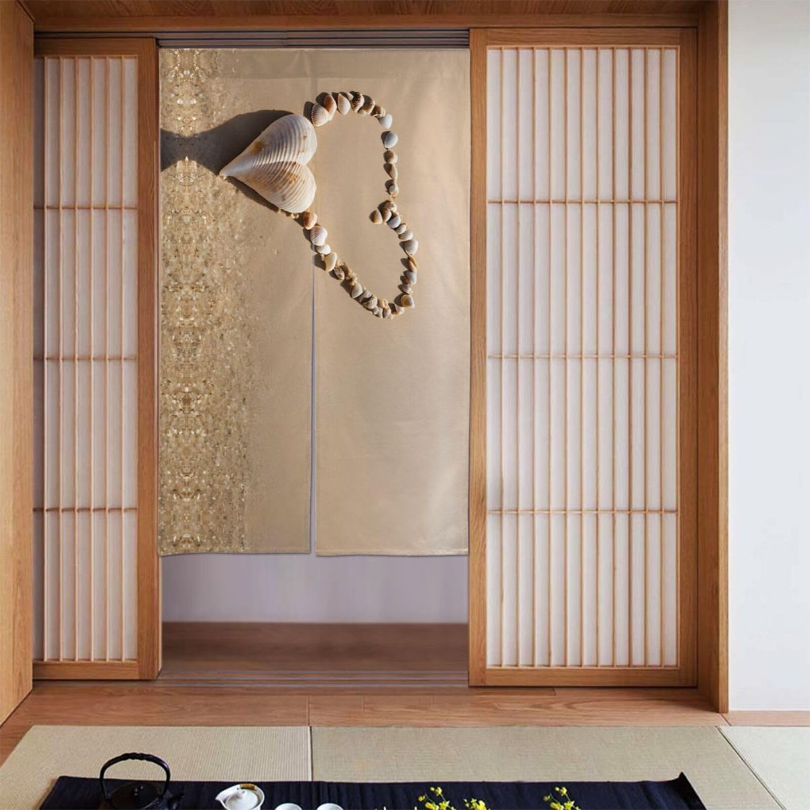 BWPDPXFJ Door Curtain Polyester 86x143cm Rod Pocket 2 Panel Room Divider Light Filtering Abstract
