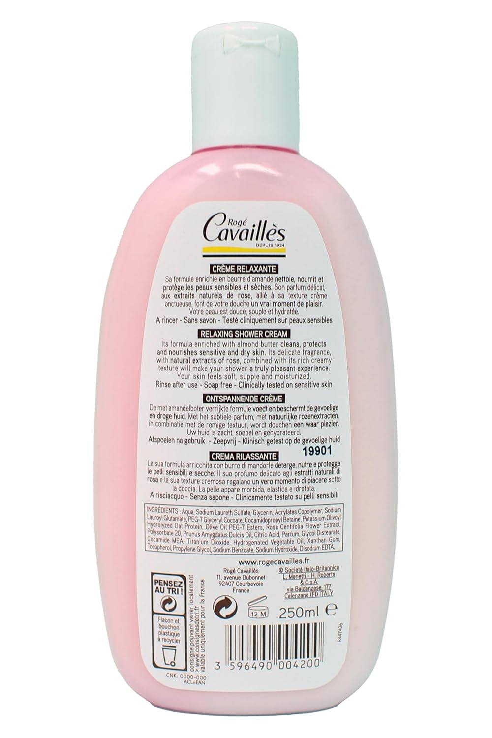 RogÃ Cavaillès Almond Butter And Rose Shower Cream 250Ml - Image 2
