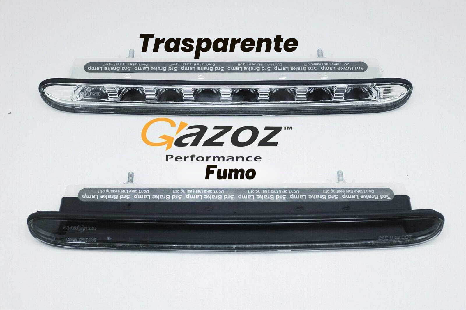 LED rosso/lente trasparente terza luce freno tronco per Peugeot 01-08 206 cc