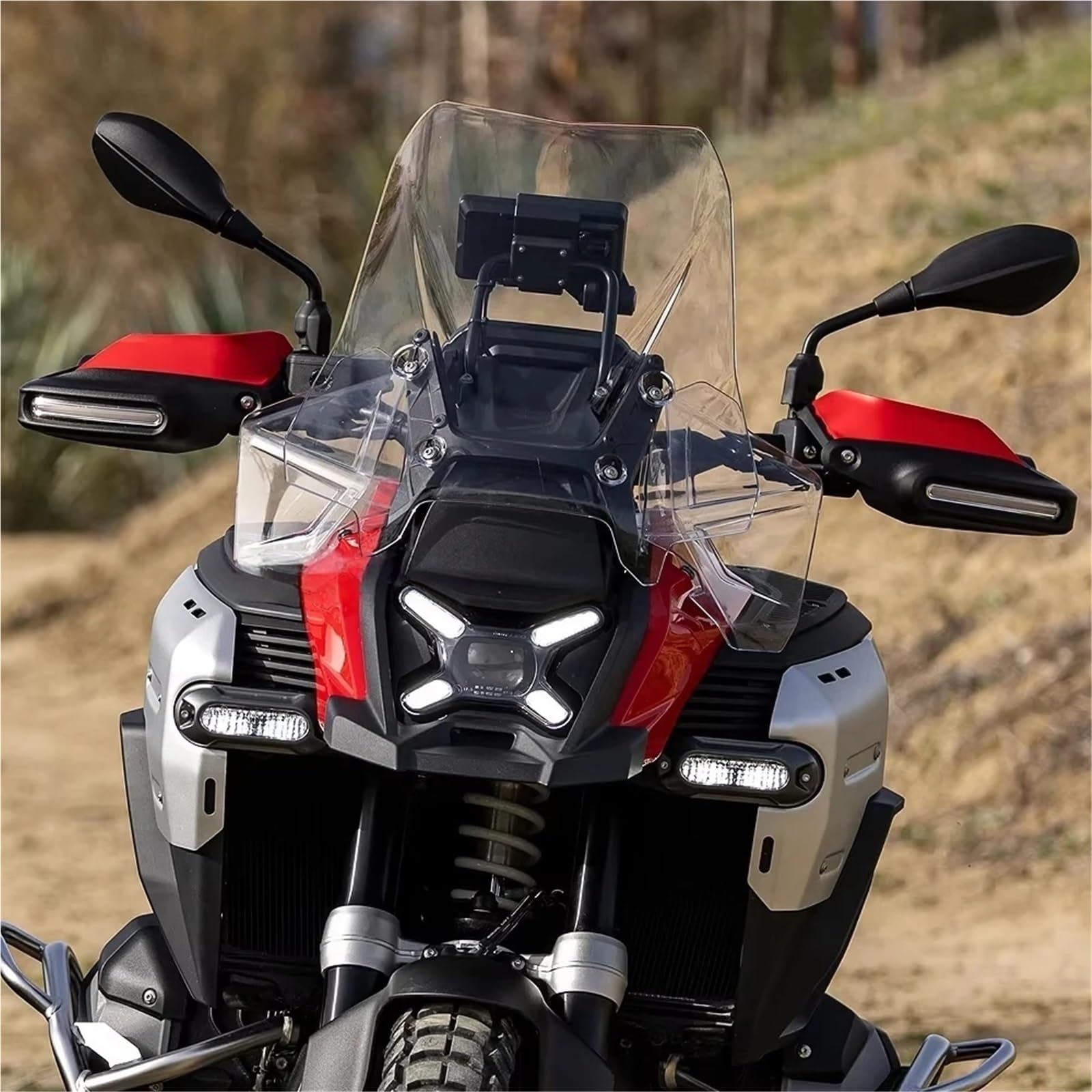 Parabrezza Moto Spoiler Adatto per BMW R1300GS GS 1300 R1300 GS Adventure Deflettore del vento Carenatura Parabrezza espanso Parabrezza(Transparent)