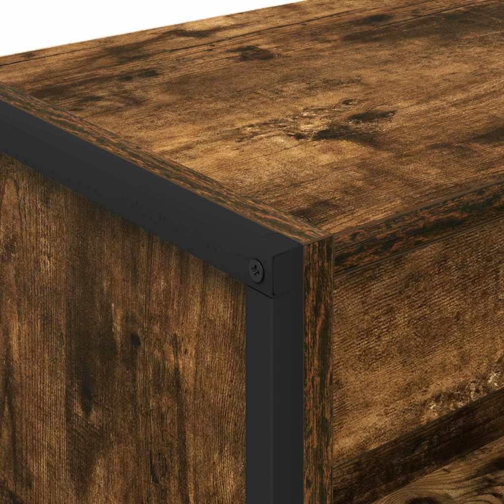 Raucharbe Regał na książki, 60 x 30 x 86,5 cm, materiał drewnopochodny ze stalowymi nogami, 3 półki, przemysłowy regał stojący do salonu, biura, sypialni