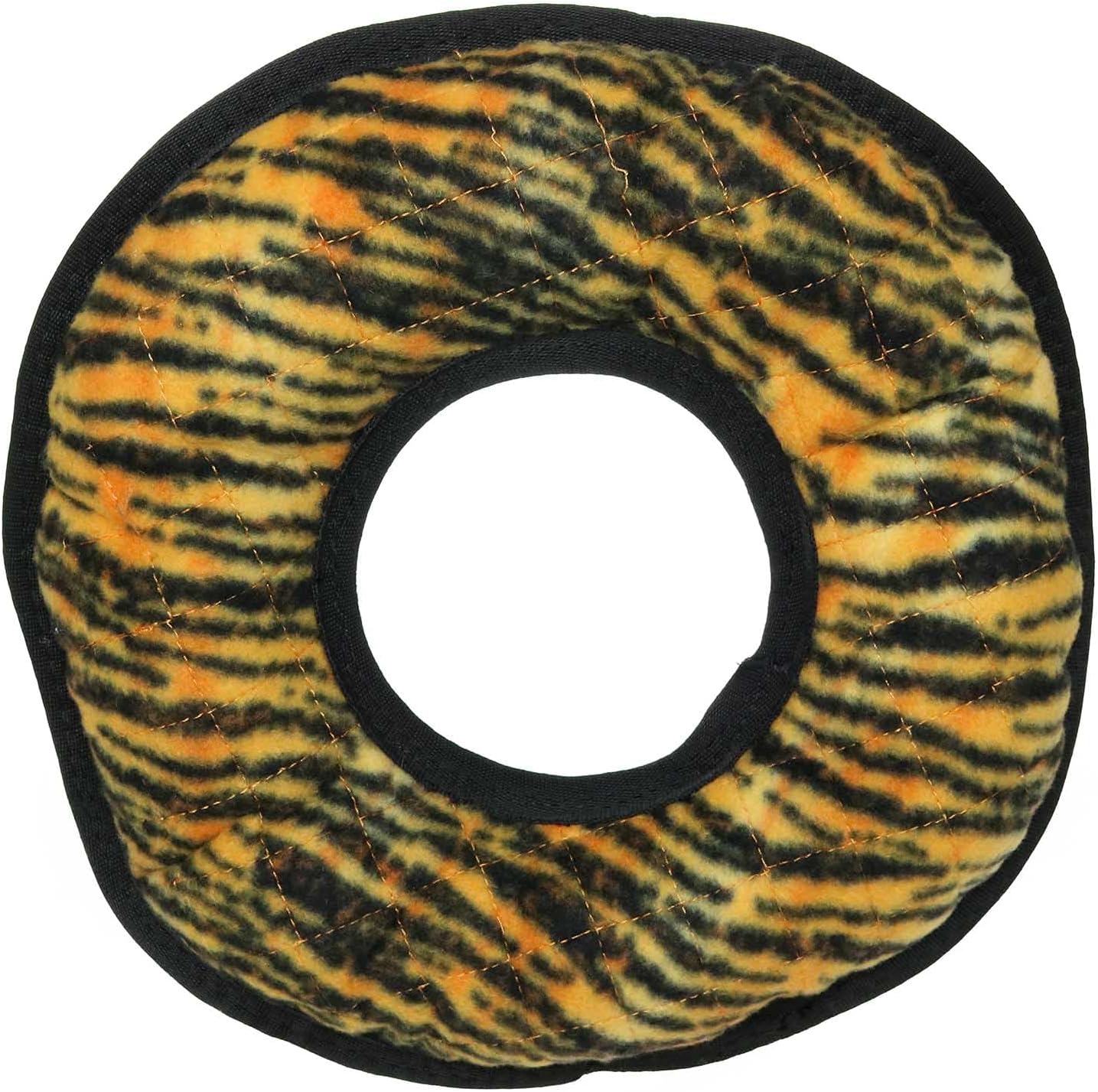 TUFFY - World's Tuffest Soft Dog Toy - MEGA - Ring -Tiger- Multiple Layers. Made Durable, Strong & Tough. Interactive Play (Tug, Toss & Fetch). Machine Washable & Floats