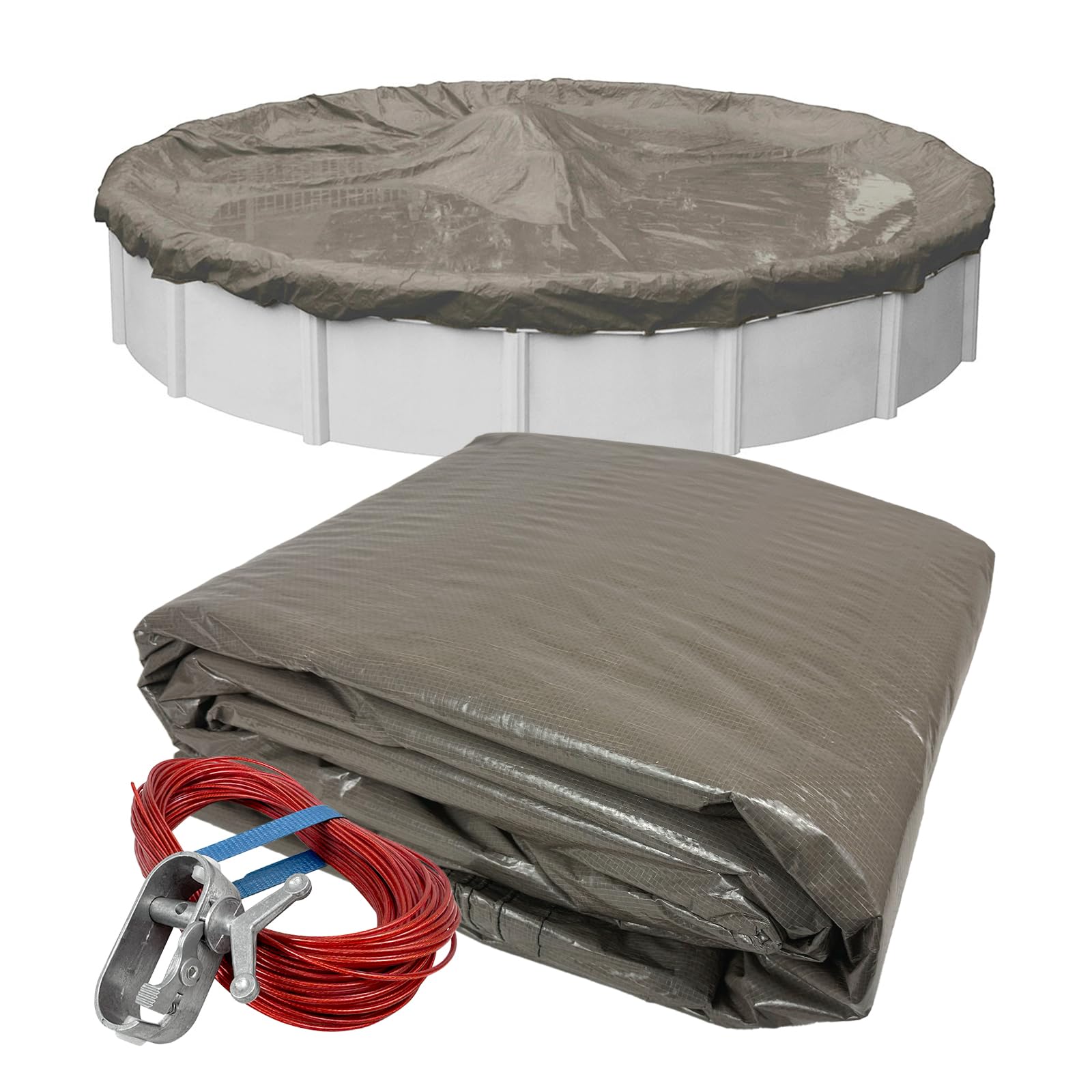Robelle 5912-4 osłona basenu na zimę, magneisum, 3,7 m nad ziemią