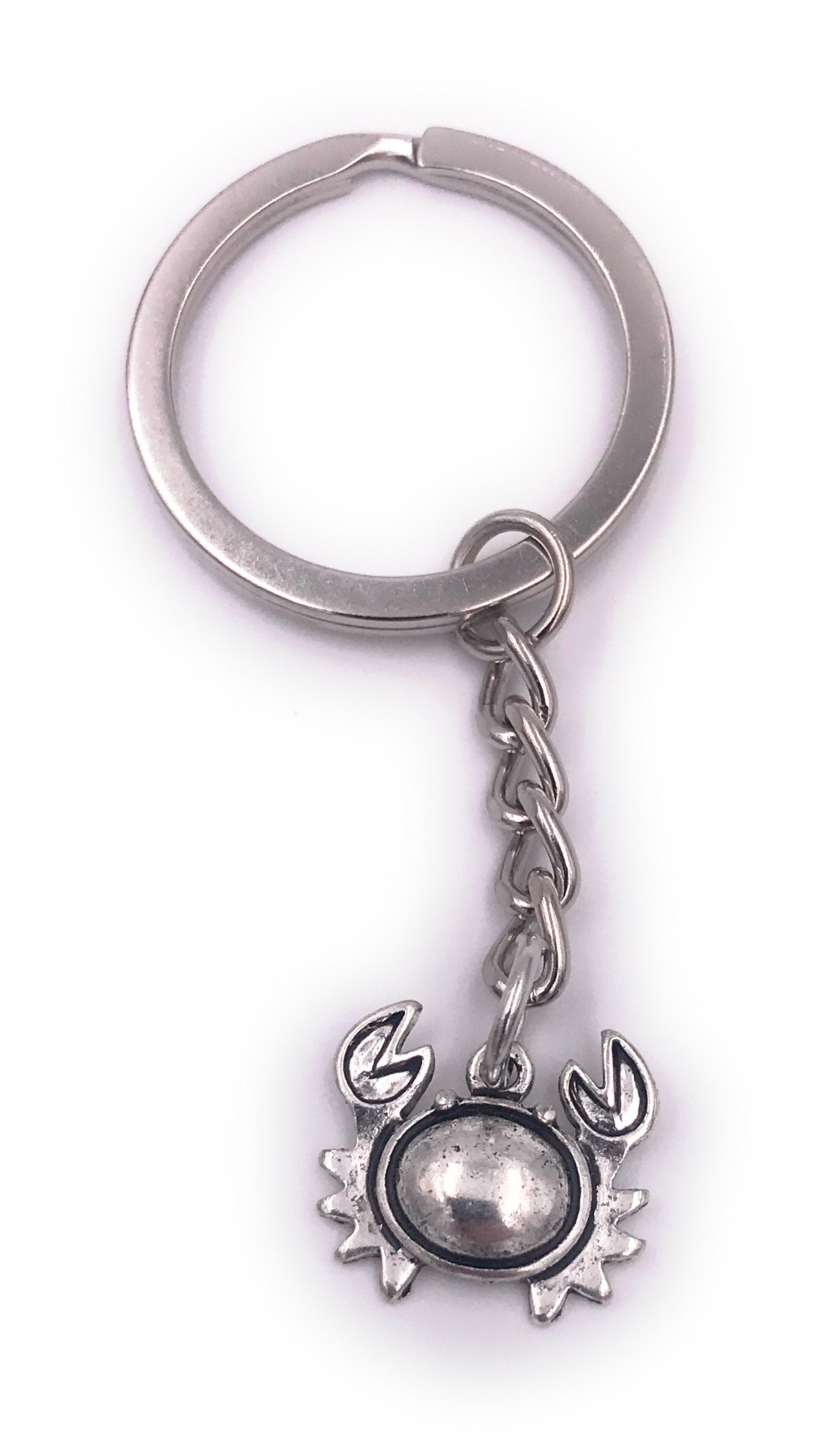 H-Customs Krebs Cancer Zodiac Animal Keychain Pendant Silver Metal