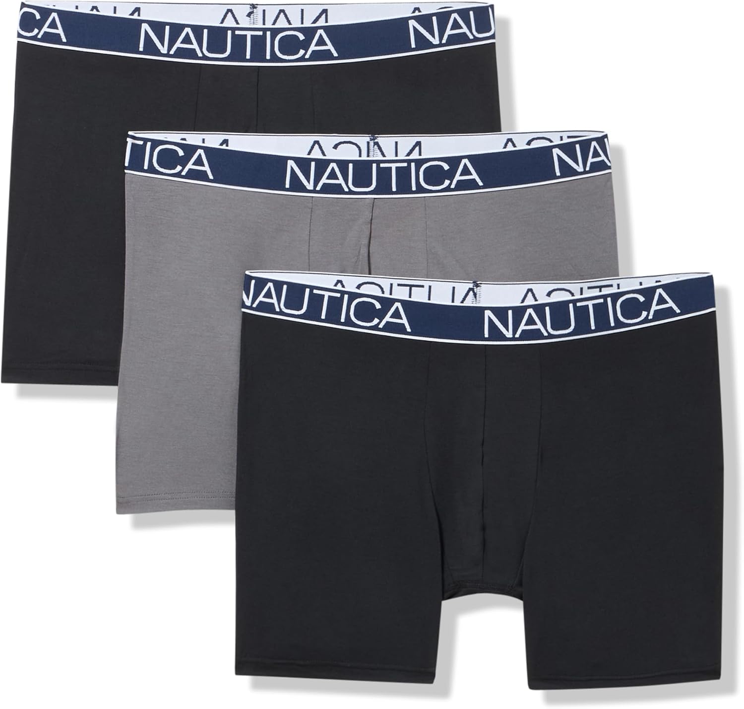 Nautica mens 3-pack Modal Stretch Boxer Briefs
