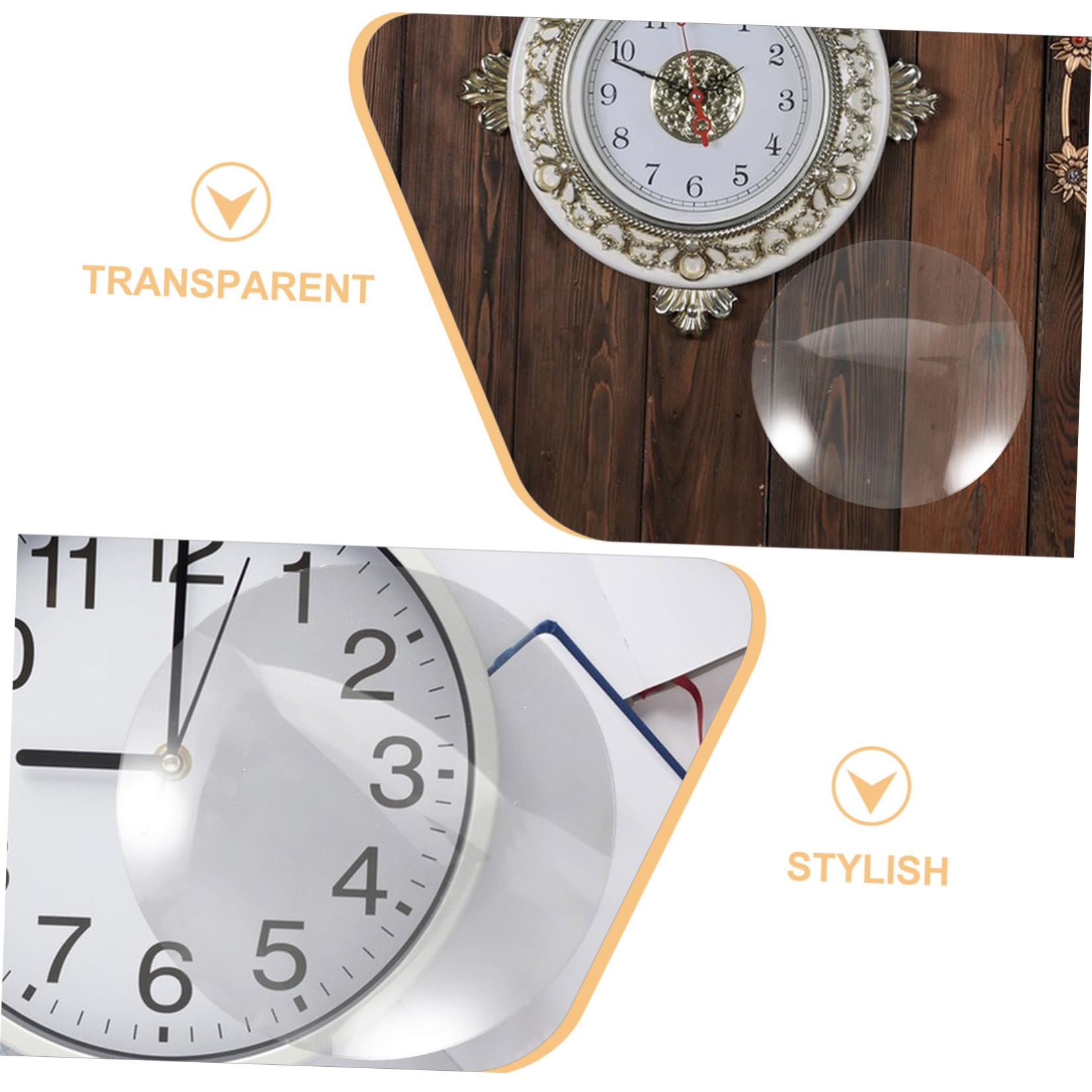 SOLUSTRE Vetro Convesso Rotondo per Orologio da Parete, Copertura in Vetro Dome, Protezione e Sostituzione per Orologi Classici e Moderni, 20 Cm
