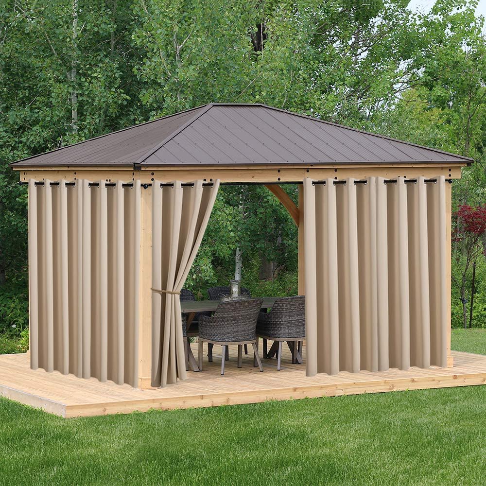 Tenda per Esterni, Tenda da Esterno con Occhielli 1 Pezzo, Tenda da esterno resistente alle intemperie, 24 colori Tenda da Sole Tenda da Sole per Balcone Patio Portico Pergola Gazebo, B213xH259CM