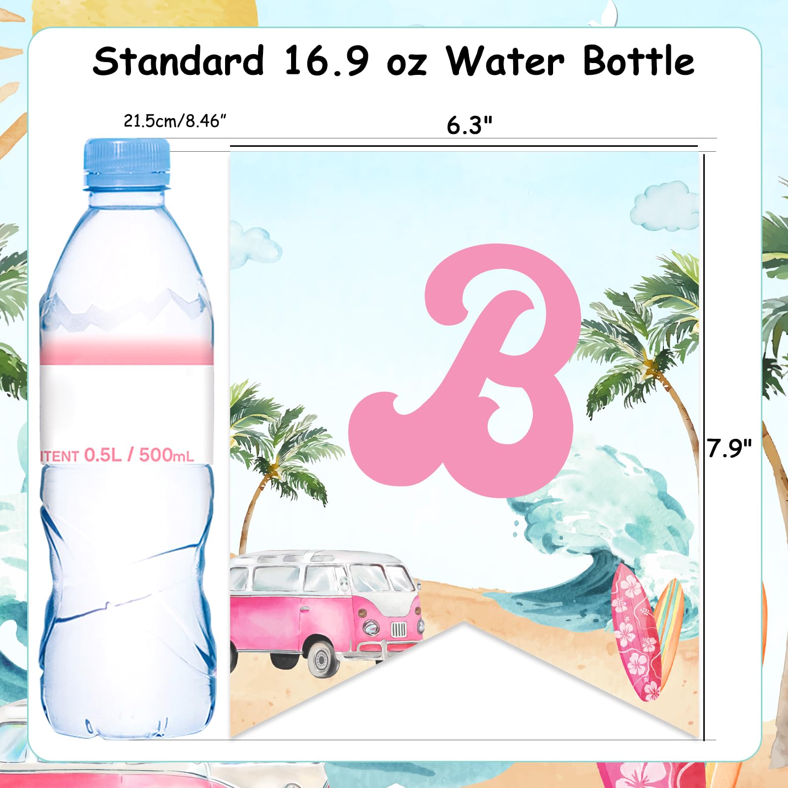 JOYMEMO Surf-Konfetti – 200 Stück, Bunt Bedruckt | Für Strand-Party, Geburtstag, Baby Shower Deko