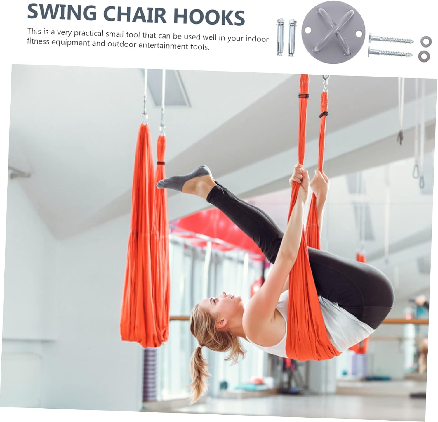 MERRYHAPY Sturdy Aerial Hangers Wall Mounting Buckle Bracket for Suspension Straps Fit for Gymnastic Rings Heavy Duty