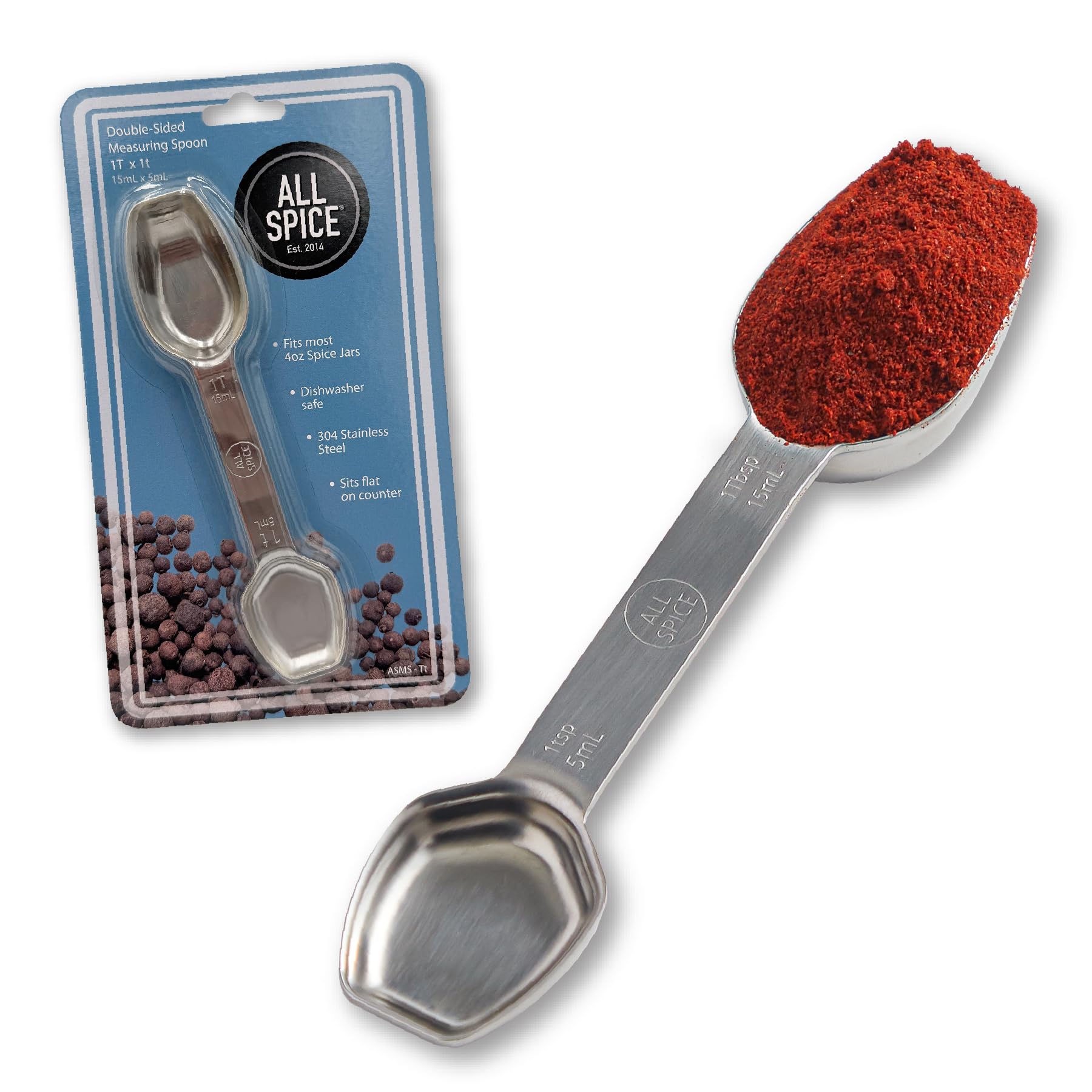 Amazon.com: AllSpice Stainless Steel Double Sided Measuring Spoon