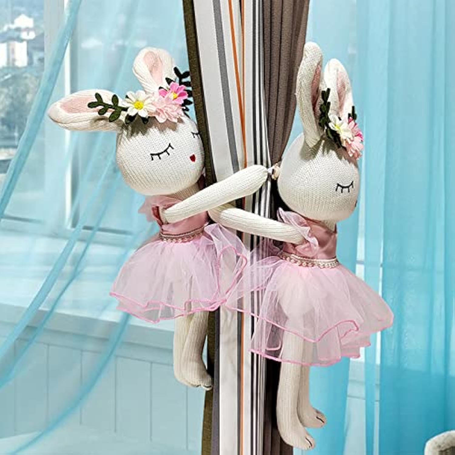 1 Paire de Crochets pour Embrasses de Rideaux Singe Rideau Clips Corde Porte-Accessoires pour Rideaux pour Animaux Rideau de Retenue Décoratif pour Chambre D'enfants Salon Bureau à Domicile Fenêtre