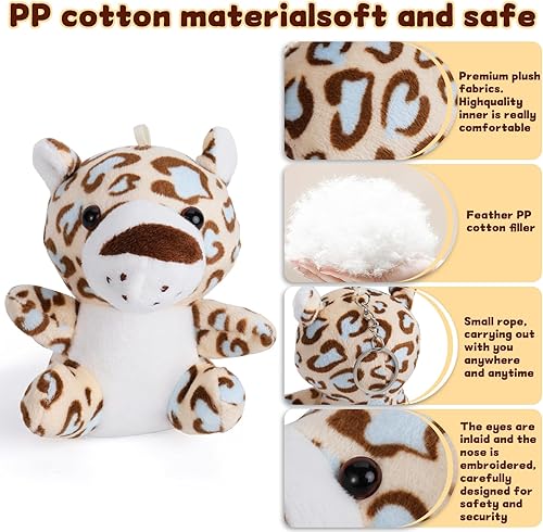 Miniatura 3 de 12 piezas de animales de peluche pequeños a granel, rellenos esponjosos de 4.5 pulgadas, decoración de llavero de animales, premios de carnaval,