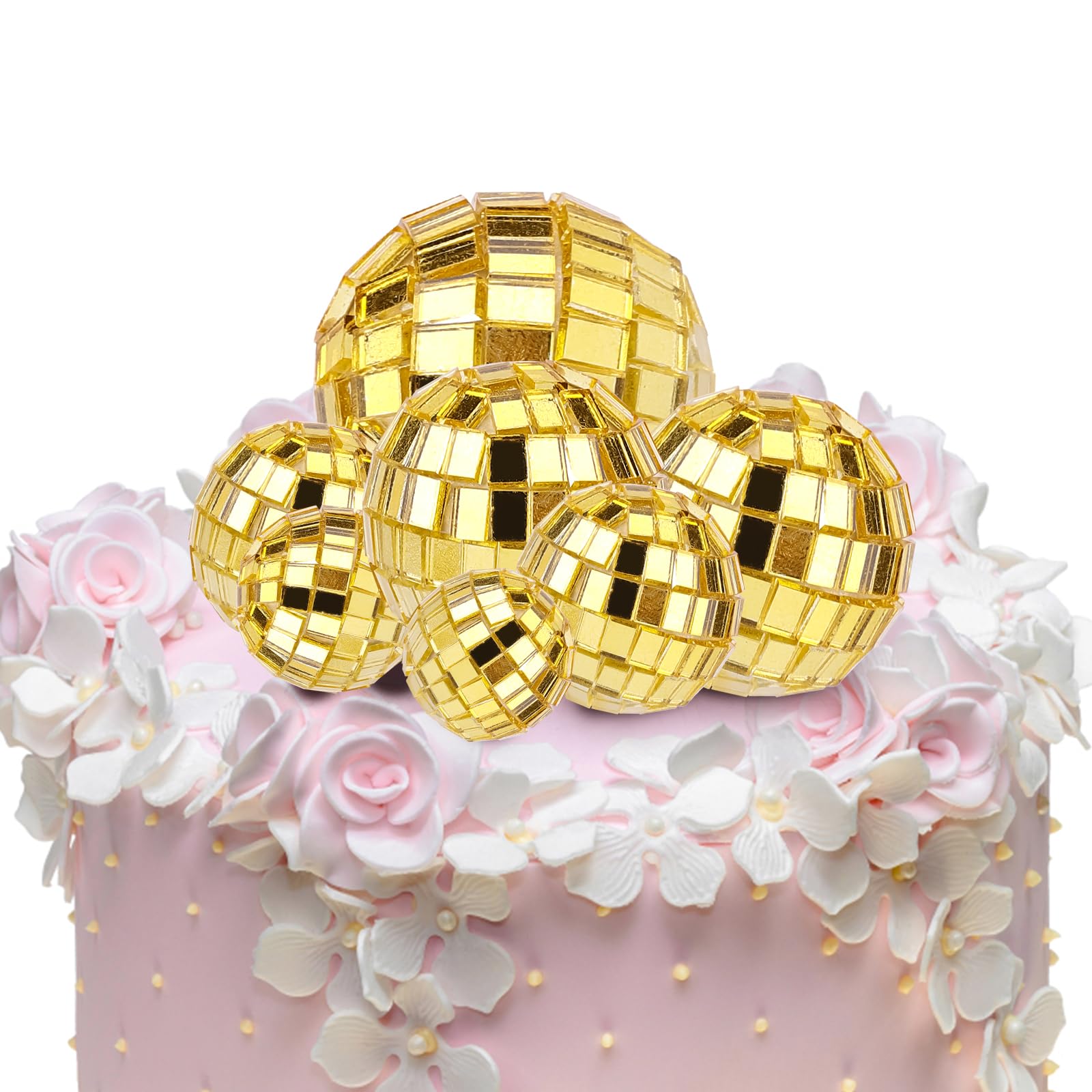 21 stuks disco bal cupcake toppers gelukkige verjaardag taart topper jaren 70 disco bal taart decoraties disco thema taart picks voor disco thema feest 70s thema feest gunst