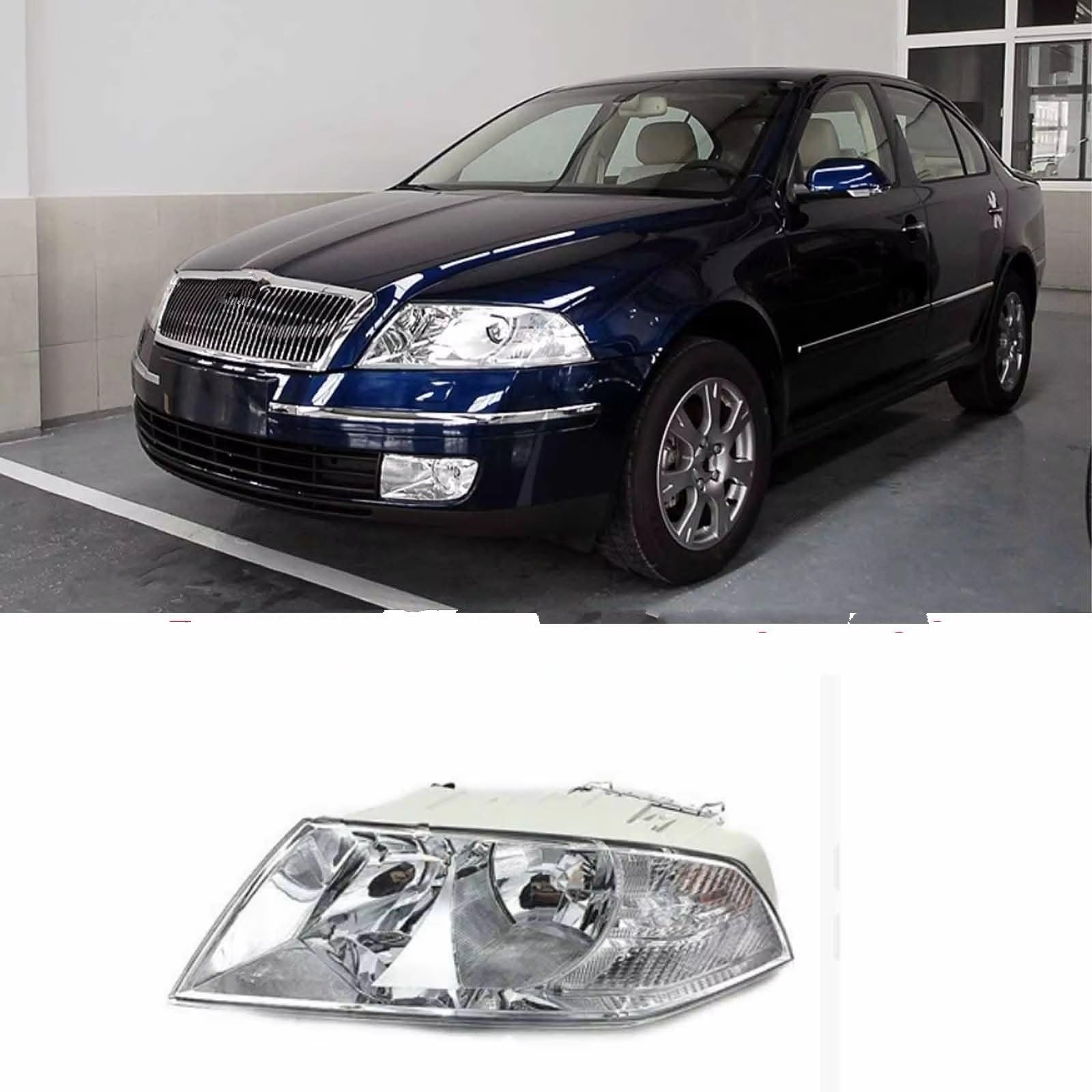 Fari Auto Compatibile Con Skoda Per Octavia 2007 2008 2009 Gruppo Ottico Anteriore Abbagliante Indicatore Direzione Anabbagliante Marcia Notturna Riparazione Componenti