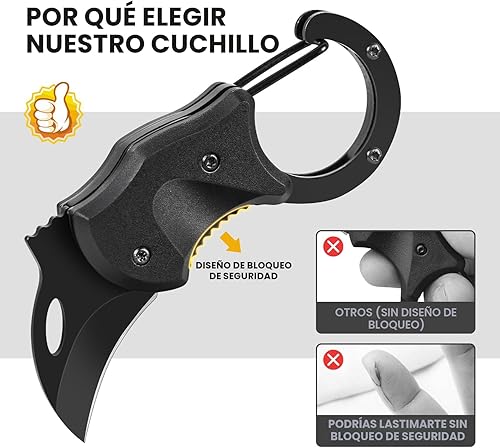 Miniatura 2 de Cuchillo de Bolsillo Pequeño de Regalo para Hombres, Cortador de Llavero con Hoja de 1.34 Pulgadas, Cuchillos Plegables Mini EDC para Llevar Todos