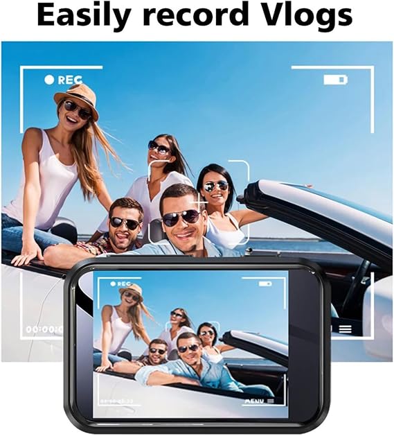 Portable HiFi MP3 Music Player,2inch Touch Screen MP4 Media Player Built in Camera,Speaker, Video Recording,FM,E-Book Suitable for Working Out/Running/Fitness/Traveling/Hiking (with 64G TF Card)