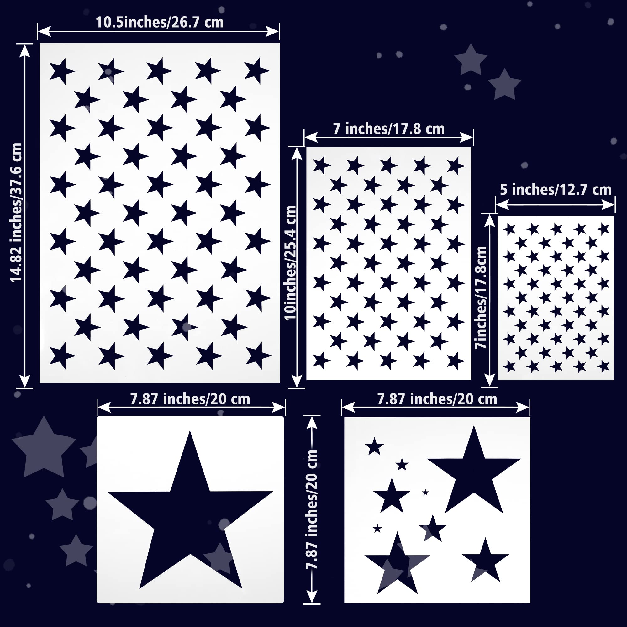 Snapklik com : American Flag 50 Stars Stencil Template Large Plastic