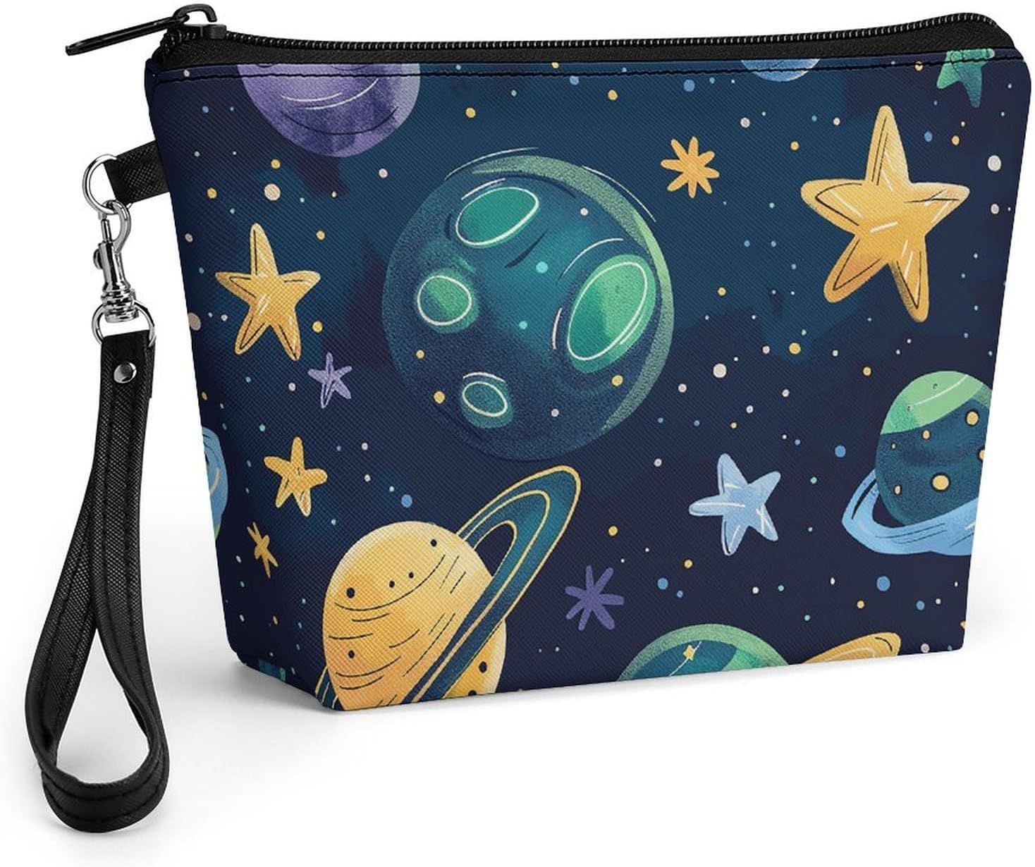Cartoon Style Space Travel Makeup Bag Large Capacity Toiletry Bag